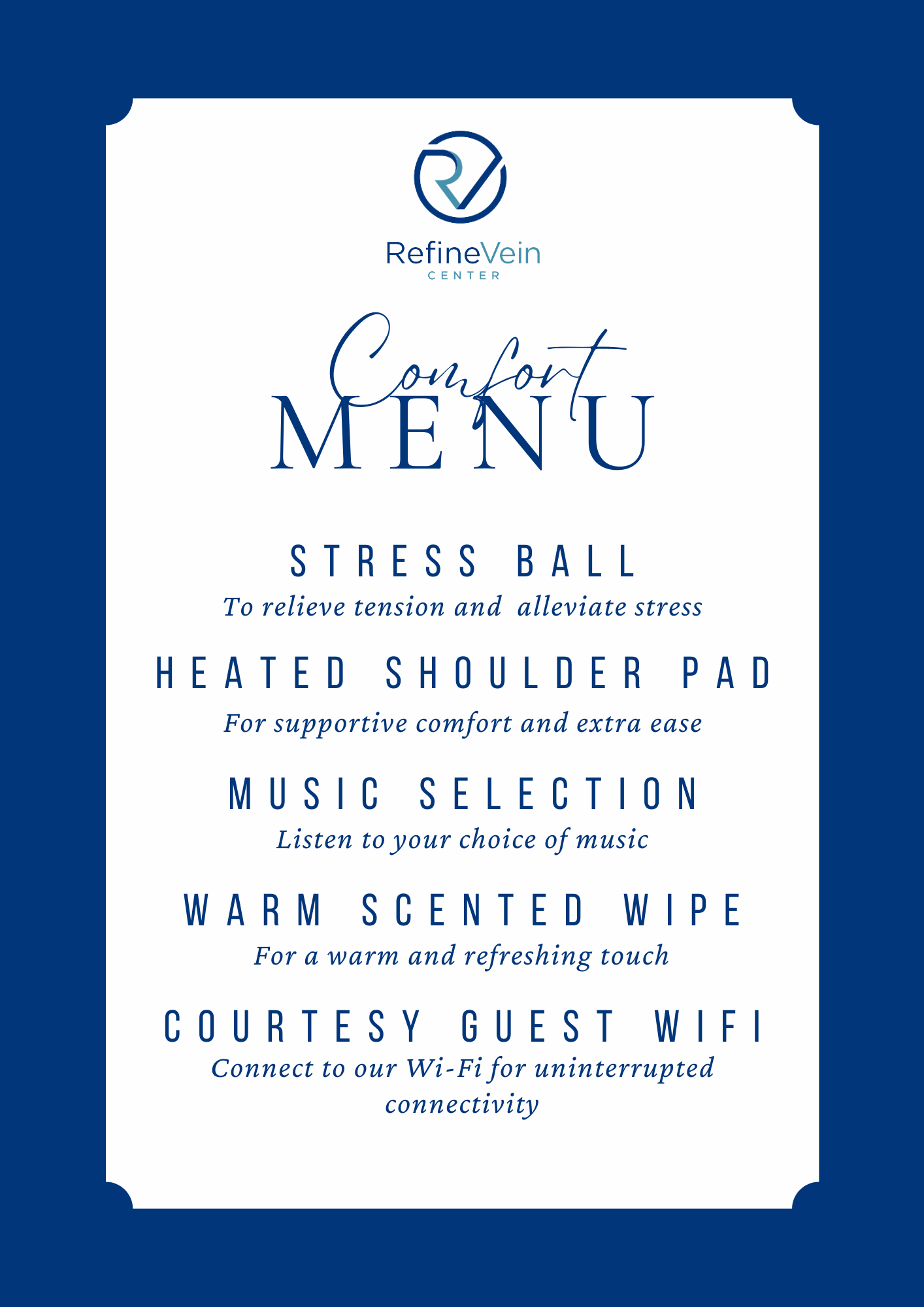 Comfort Menu (Web)